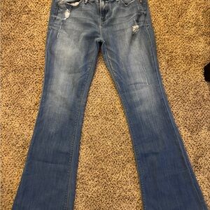 Express Light Blue Flare Jeans